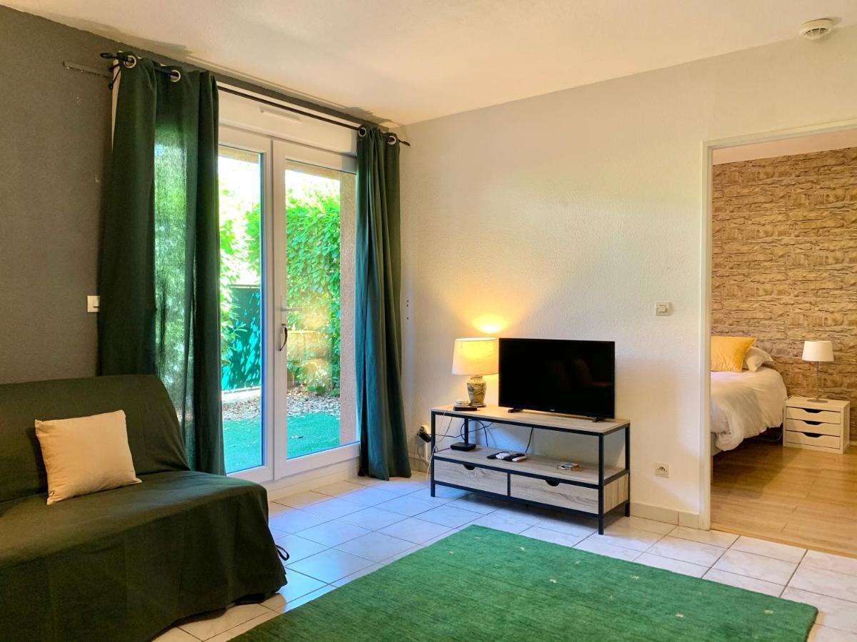 Blagnac : appartement T2 avec jardin, parking et climatisation Extérieur photo